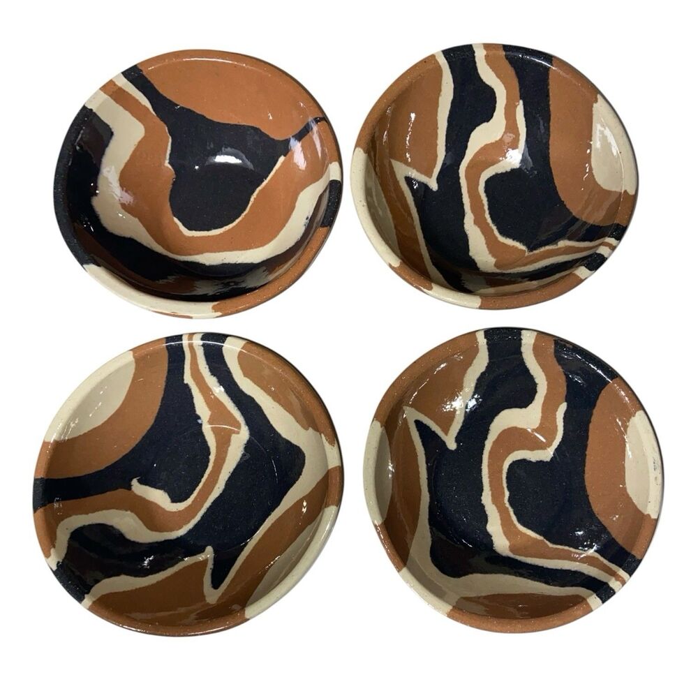 Amazing Signed Jurg Lanzrein Bowl Set Of 4- MCM